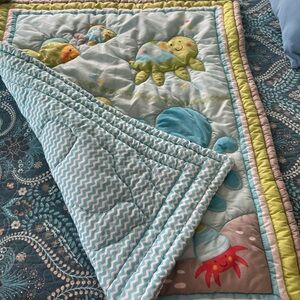 Gender Neutral Mobile, Crib Comforter, and Pictures